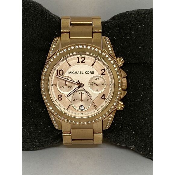 Michael Kors MK5263 Women Stainless Steel Analog Gold Dial Quartz Watch GE548 - Picture 1 of 12